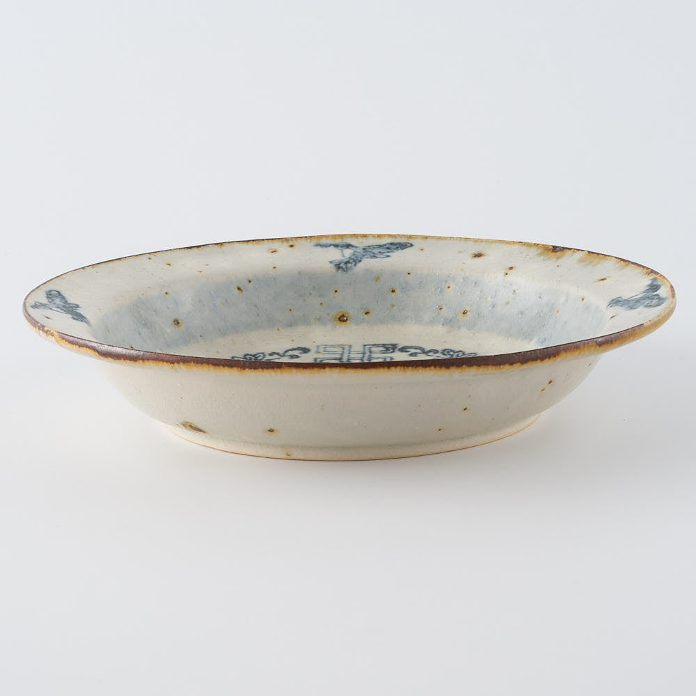 作家　市野吉記　安南手　リム深皿　13