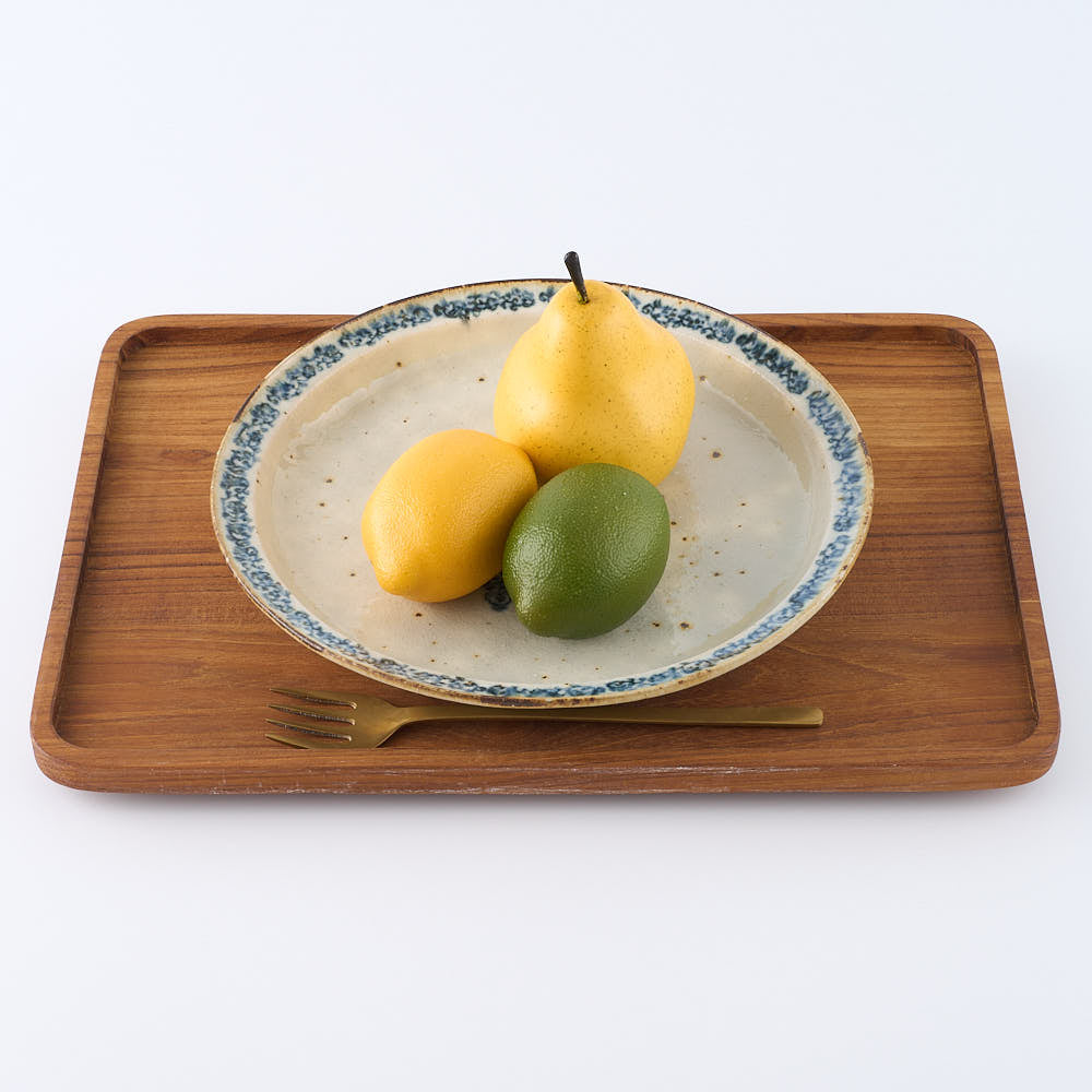 作家　市野吉記　安南手　皿（デルフト）17