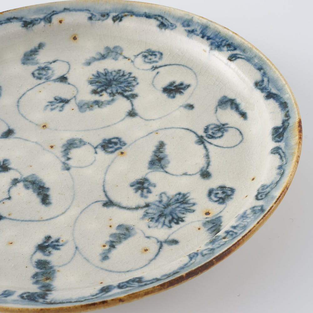 作家　市野吉記　安南手　7寸皿　5