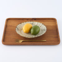 作家　市野吉記　シノワズリ　楕円菊花皿　33