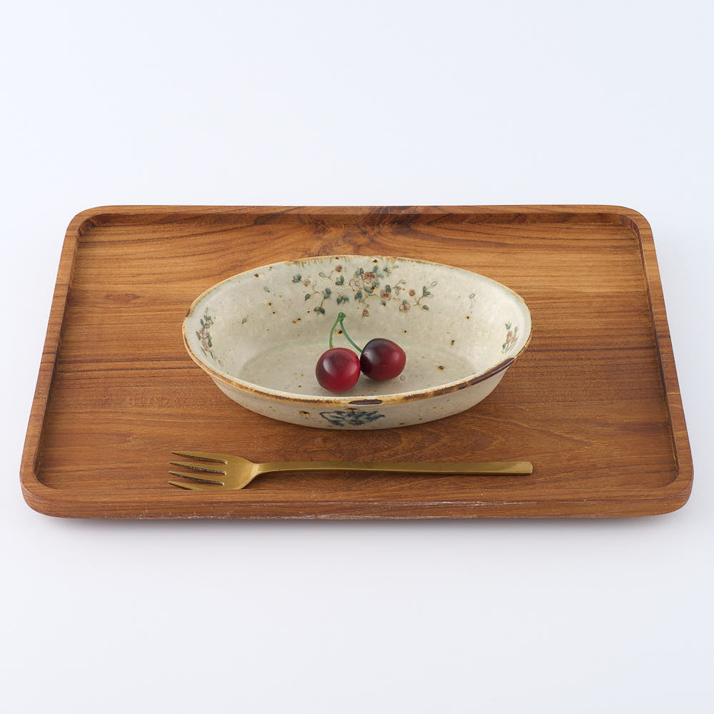 作家　市野吉記　シノワズリ　楕円鉢　35