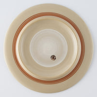 ふくべ窯 花水木 緑 20㎝リムプレート