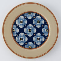 ふくべ窯 花水木 紺 20㎝リムプレート