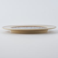 ふくべ窯 花水木 紺 20㎝リムプレート