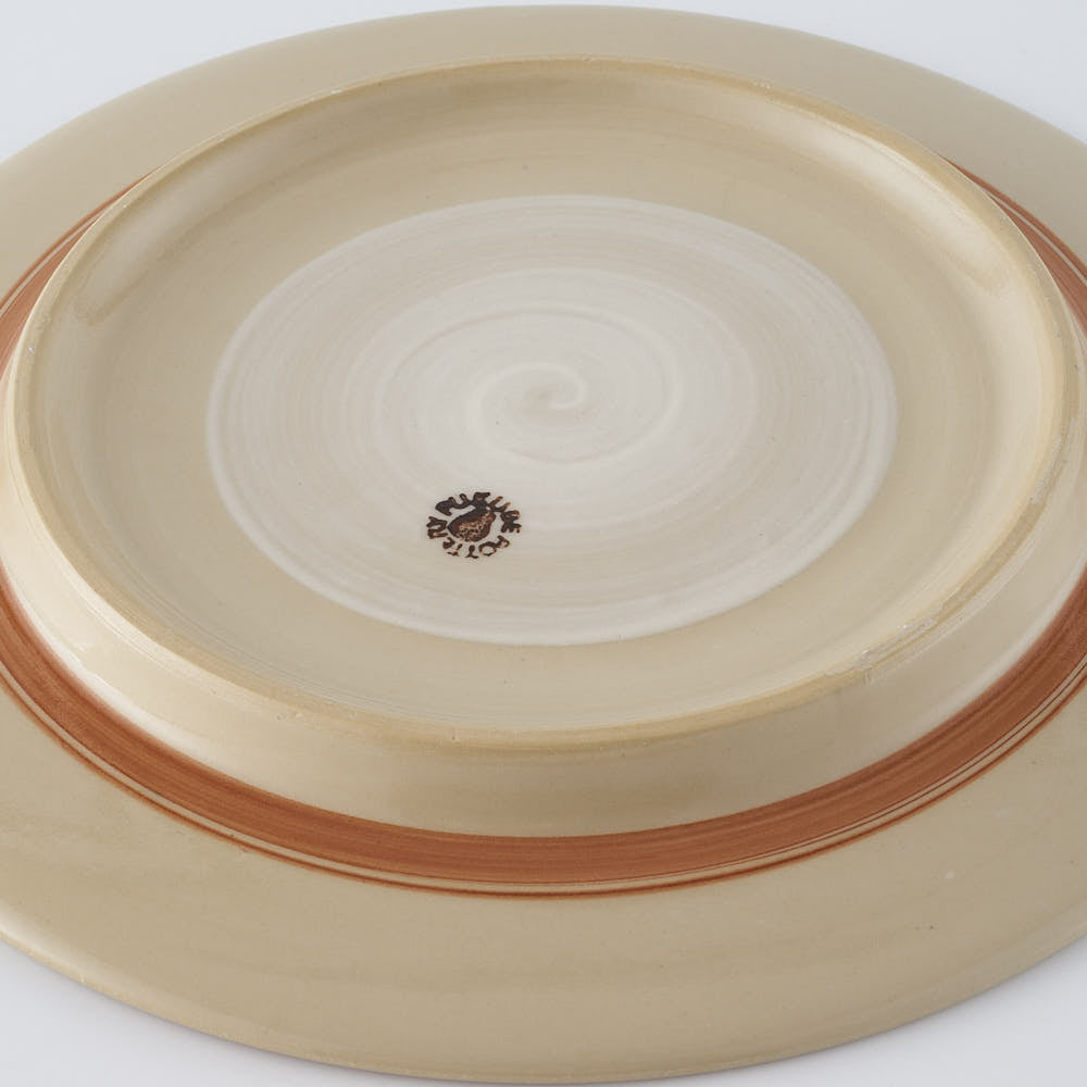 ふくべ窯 花水木 紺 20㎝リムプレート