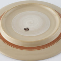 ふくべ窯 花水木 紺 20㎝リムプレート