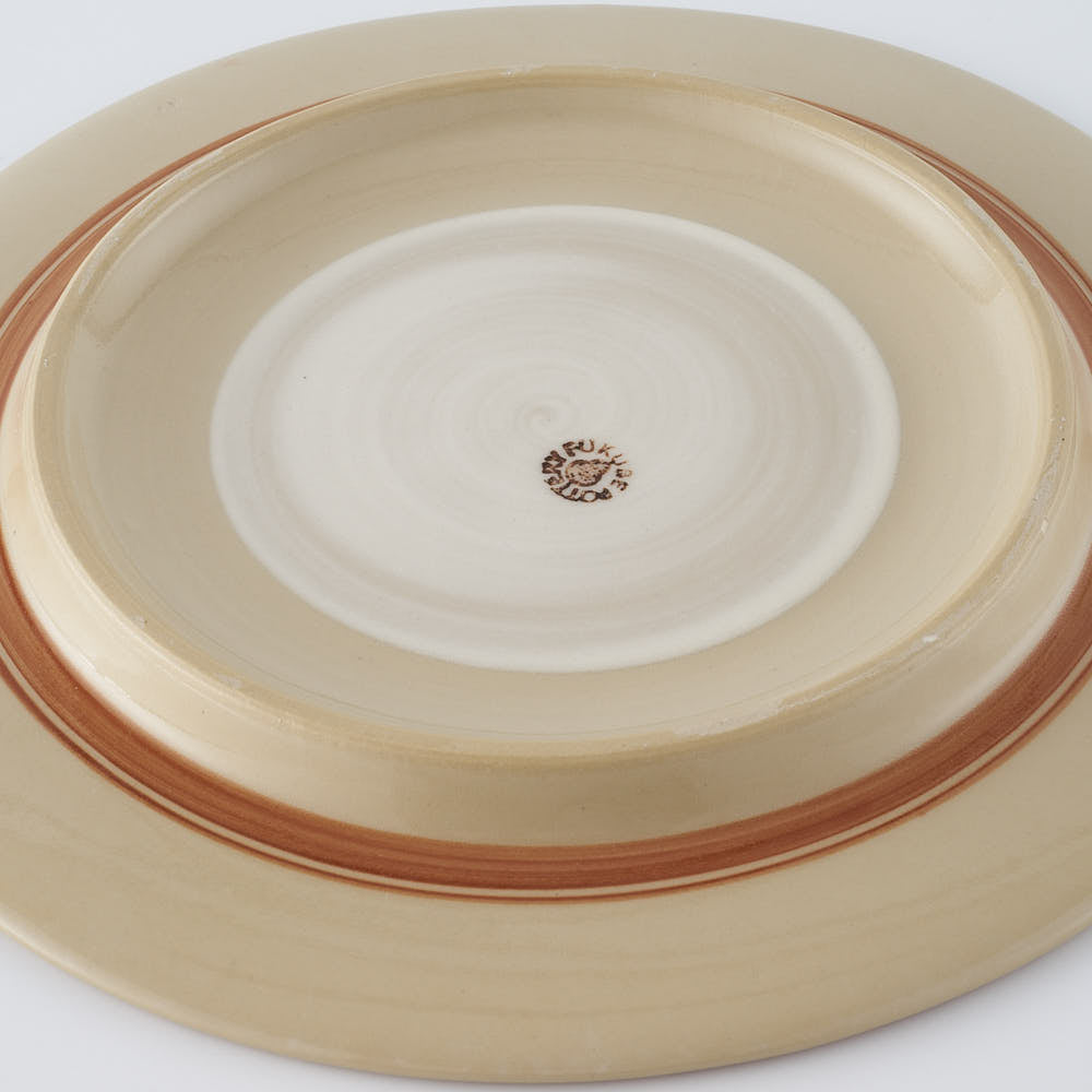 ふくべ窯 花水木 トルコ 20㎝リムプレート