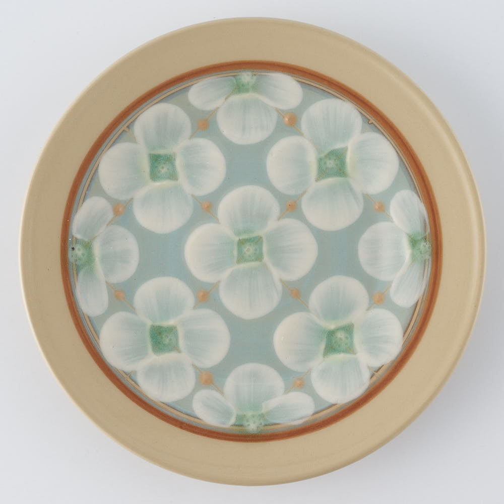 ふくべ窯 花水木 トルコ 15㎝プレート