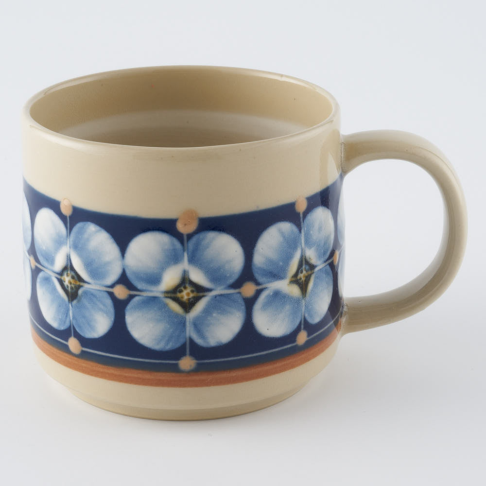 ふくべ窯 花水木 紺 カップ