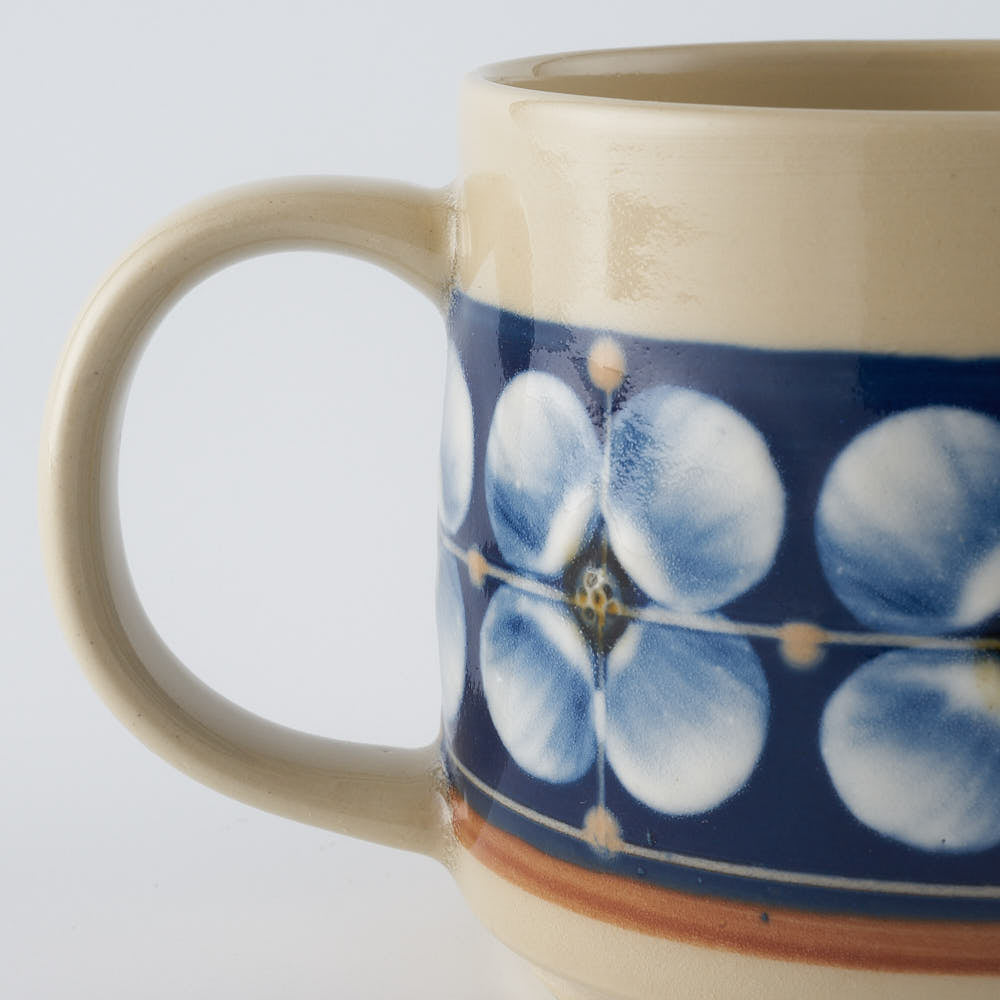 ふくべ窯 花水木 紺 カップ