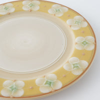 ふくべ窯 花水木 黄 20㎝リムプレート