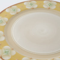 ふくべ窯 花水木 黄 20㎝リムプレート