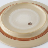 ふくべ窯 花水木 黄 20㎝リムプレート