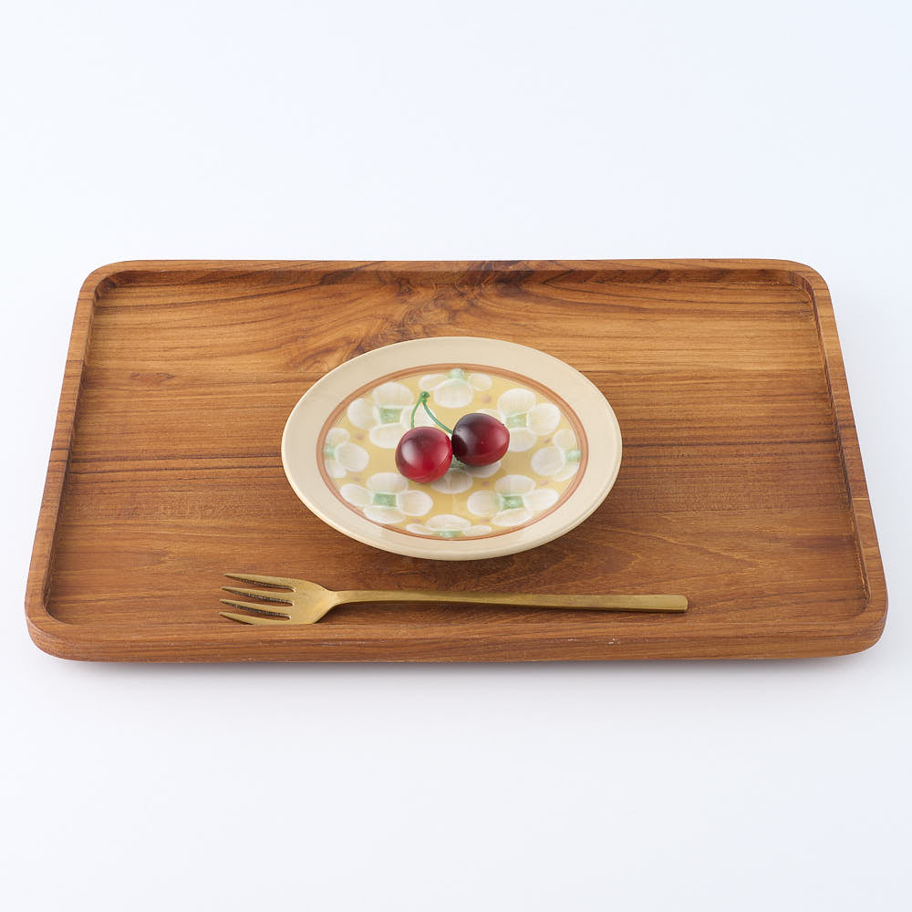 ふくべ窯 花水木 黄 15㎝プレート