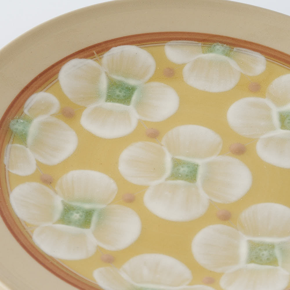 ふくべ窯 花水木 黄 15㎝プレート