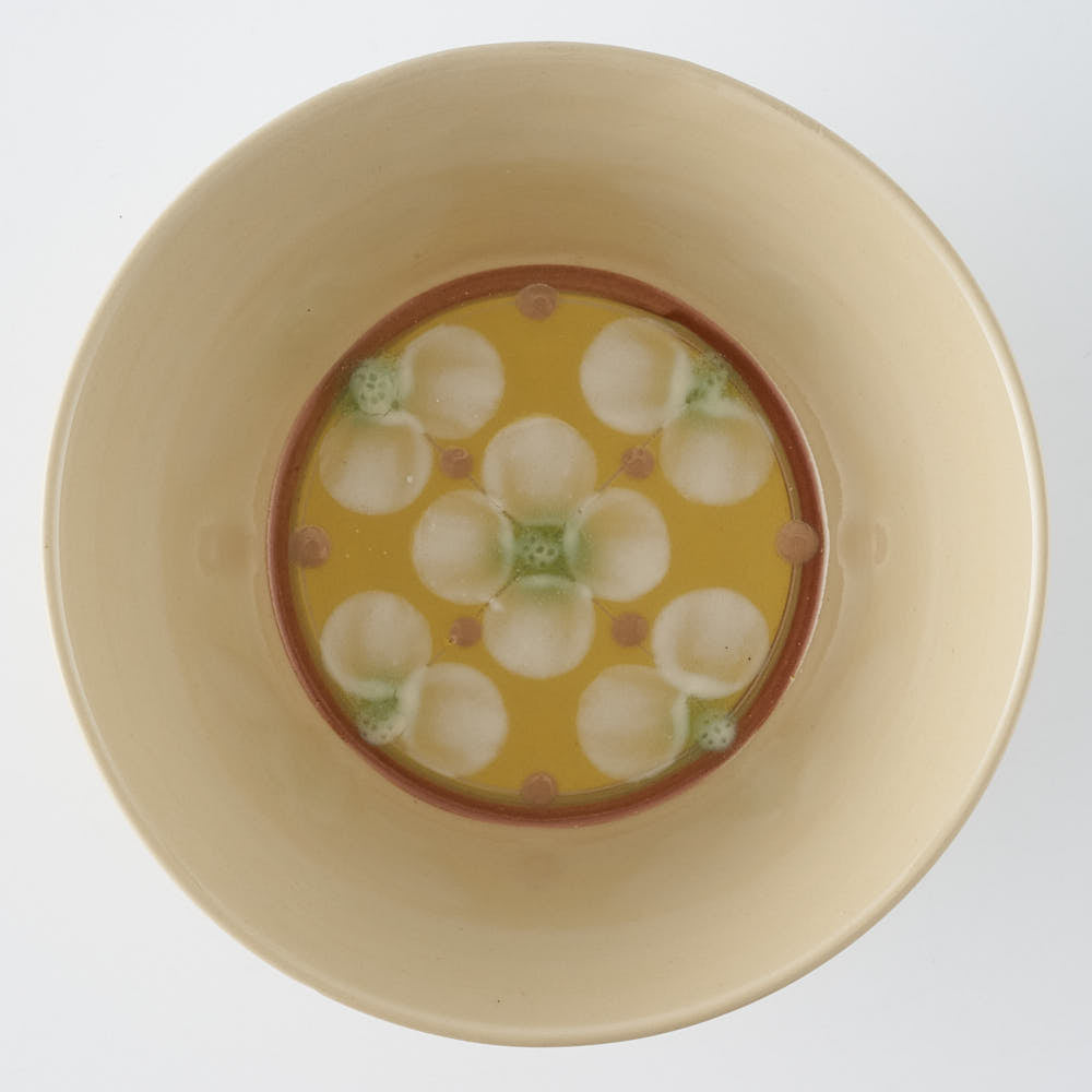 ふくべ窯　花水木黄　サラダカップ