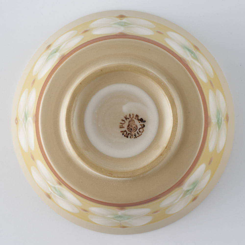 ふくべ窯　花水木黄　サラダカップ