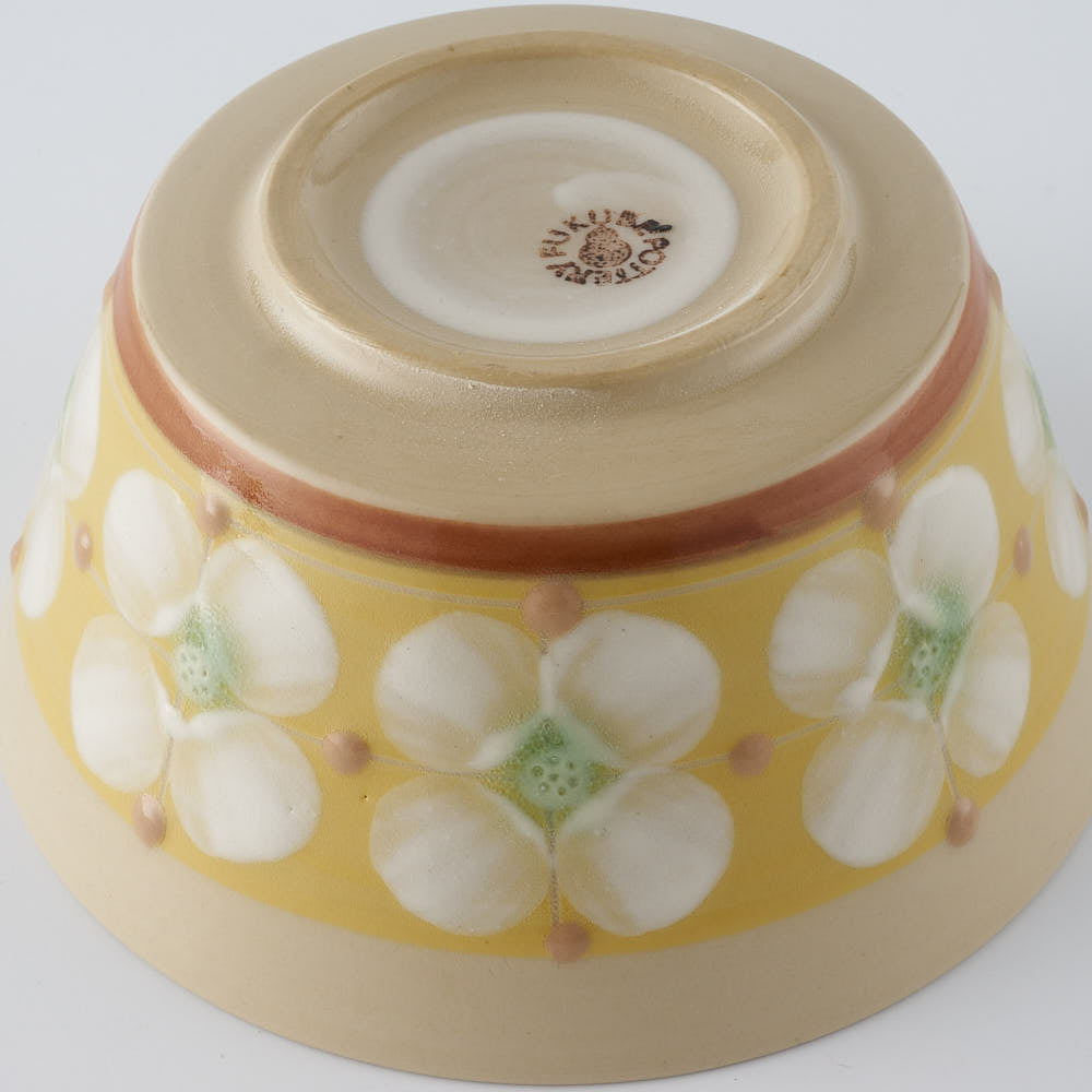 ふくべ窯　花水木黄　サラダカップ