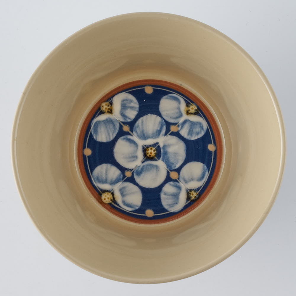 ふくべ窯　花水木紺　サラダカップ