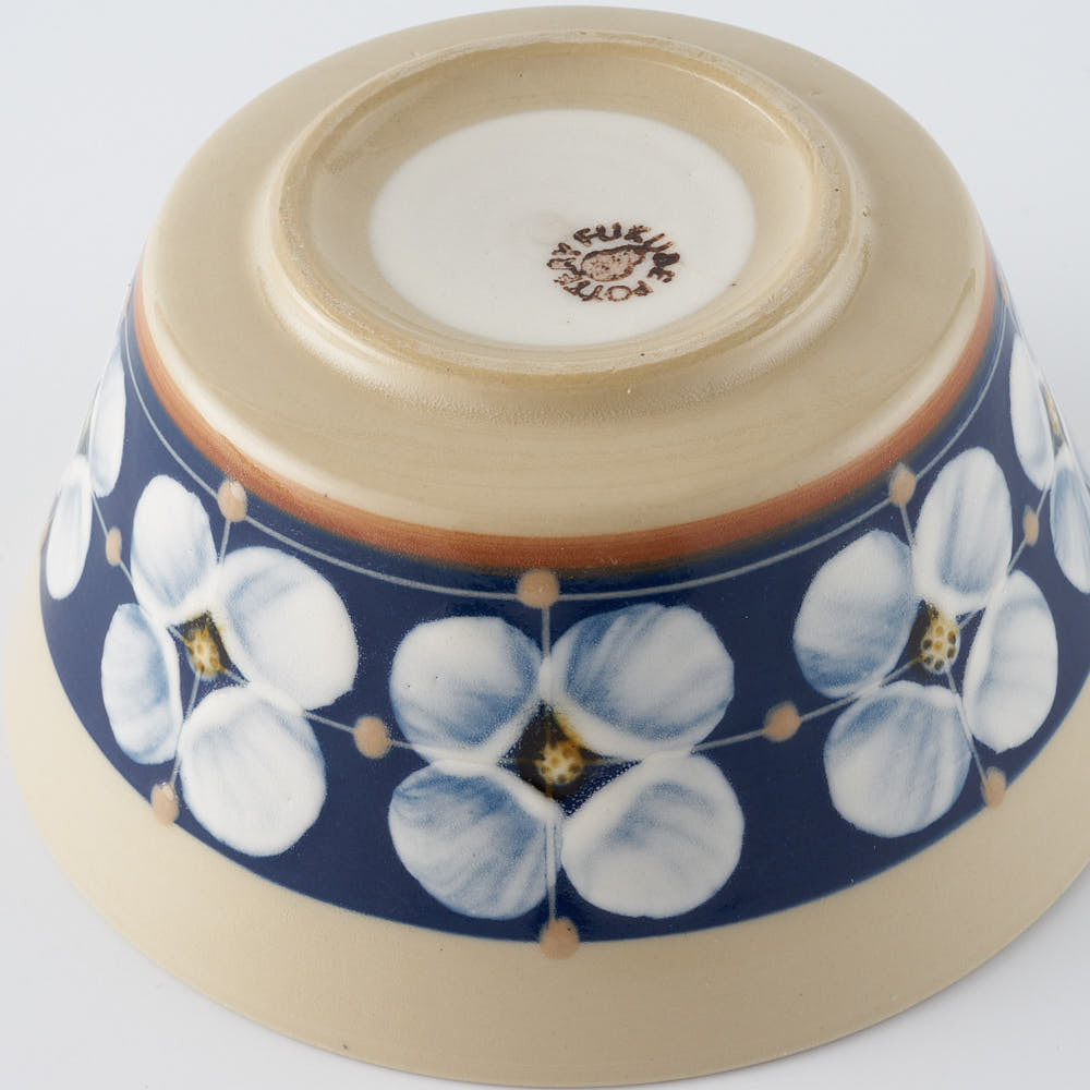 ふくべ窯　花水木紺　サラダカップ