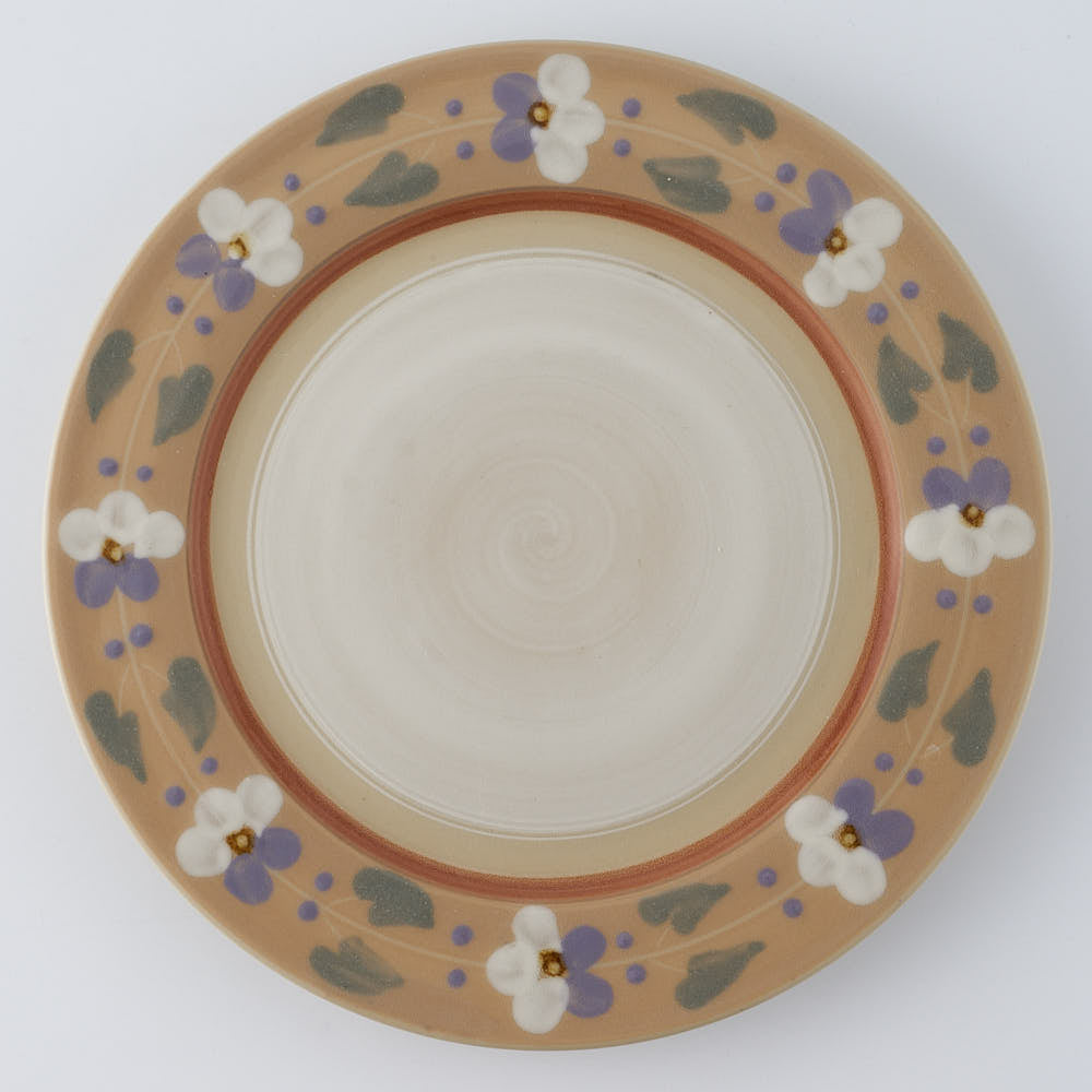 ふくべ窯　すみれ　20㎝リムプレート