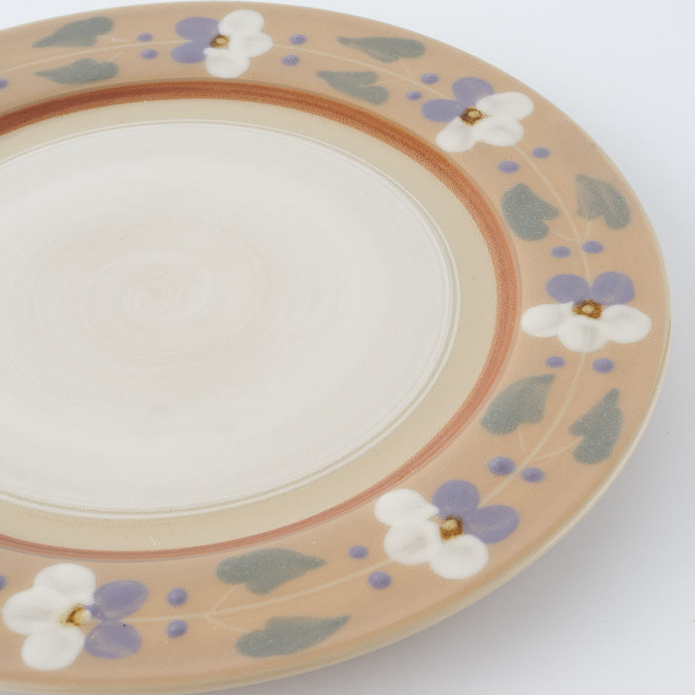 ふくべ窯　すみれ　20㎝リムプレート