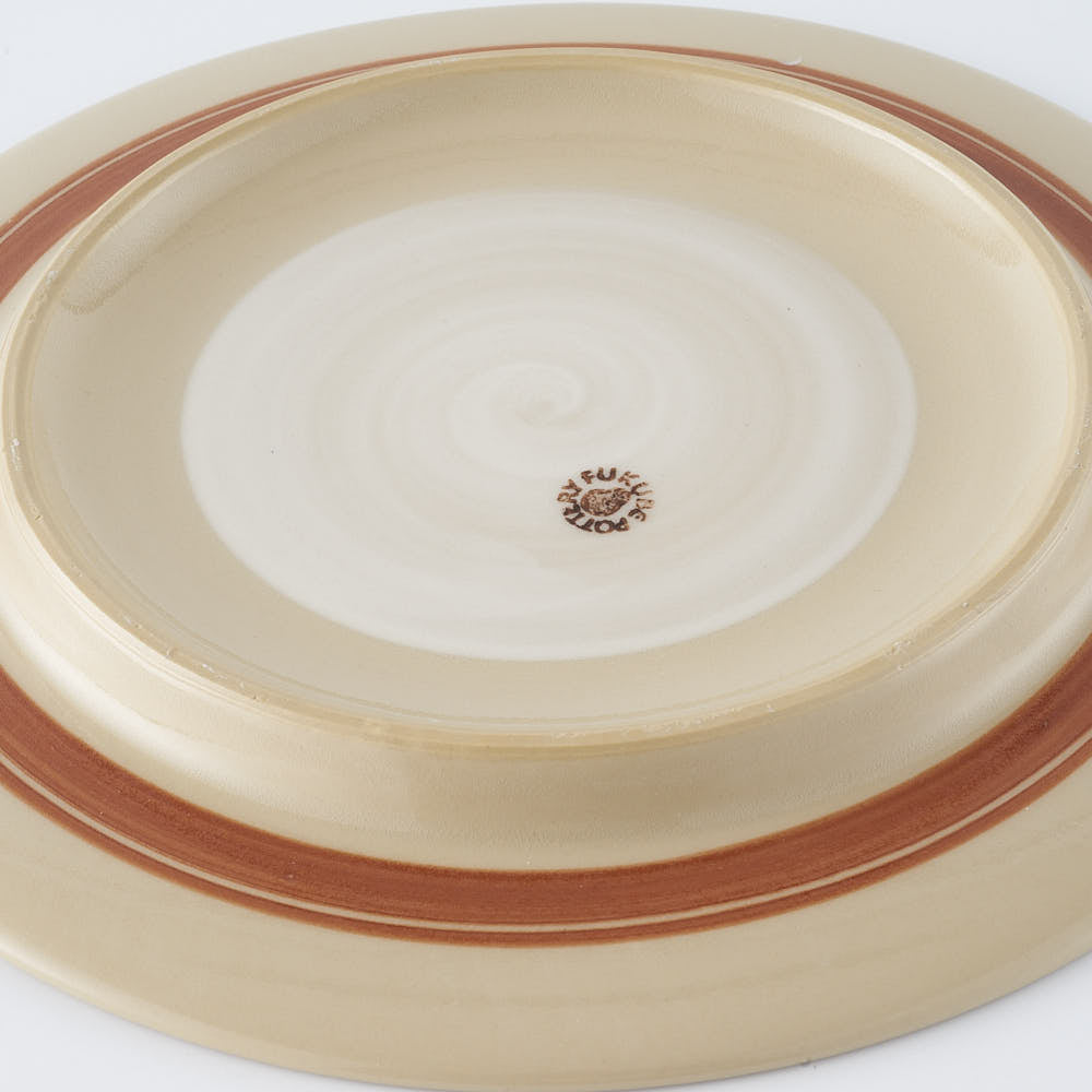 ふくべ窯　すみれ　20㎝リムプレート