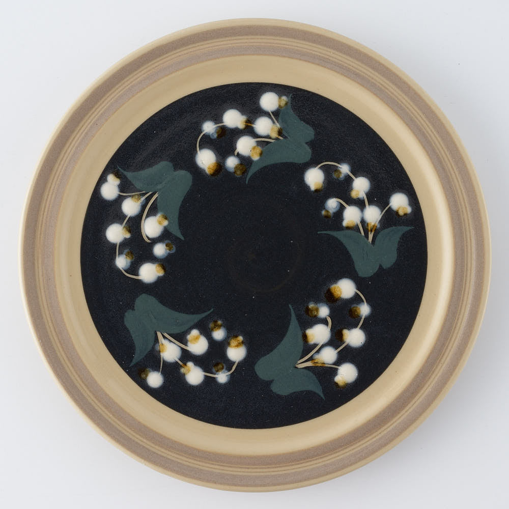 ふくべ窯　すずらん　17㎝リムプレート