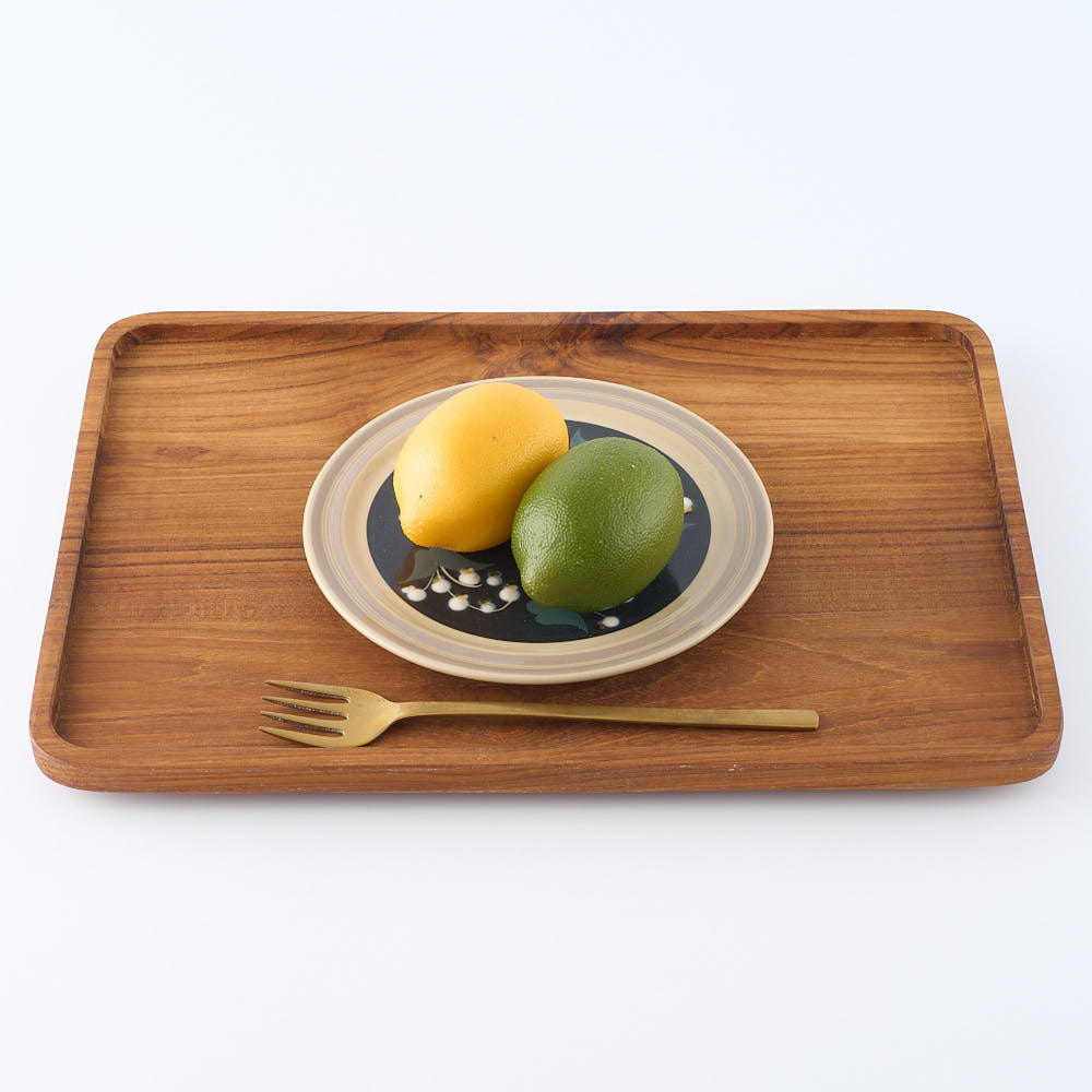 ふくべ窯　すずらん　17㎝リムプレート