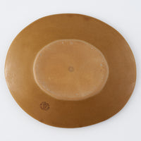 ふくべ窯　飴釉花水木　オーバルプレート