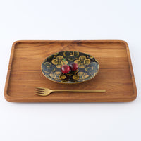 ふくべ窯　飴釉花水木　オーバルプレート