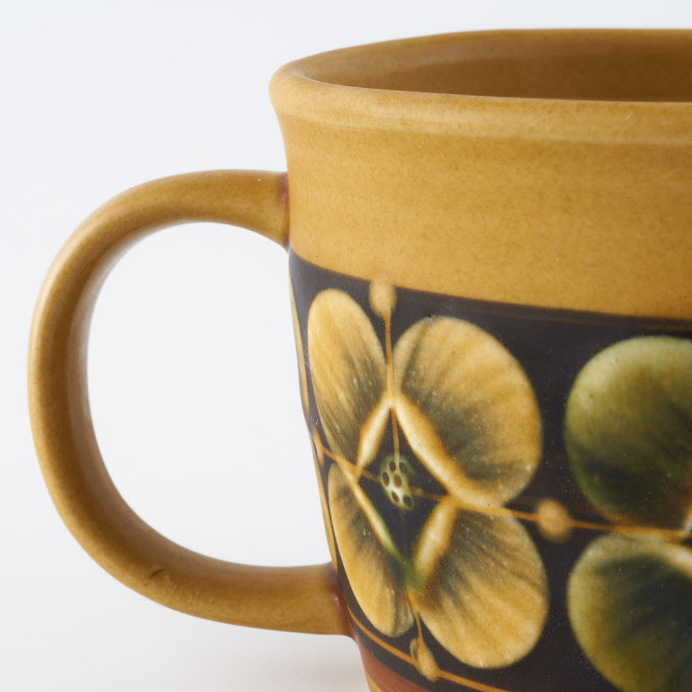 ふくべ窯　飴釉花水木　スープカップ