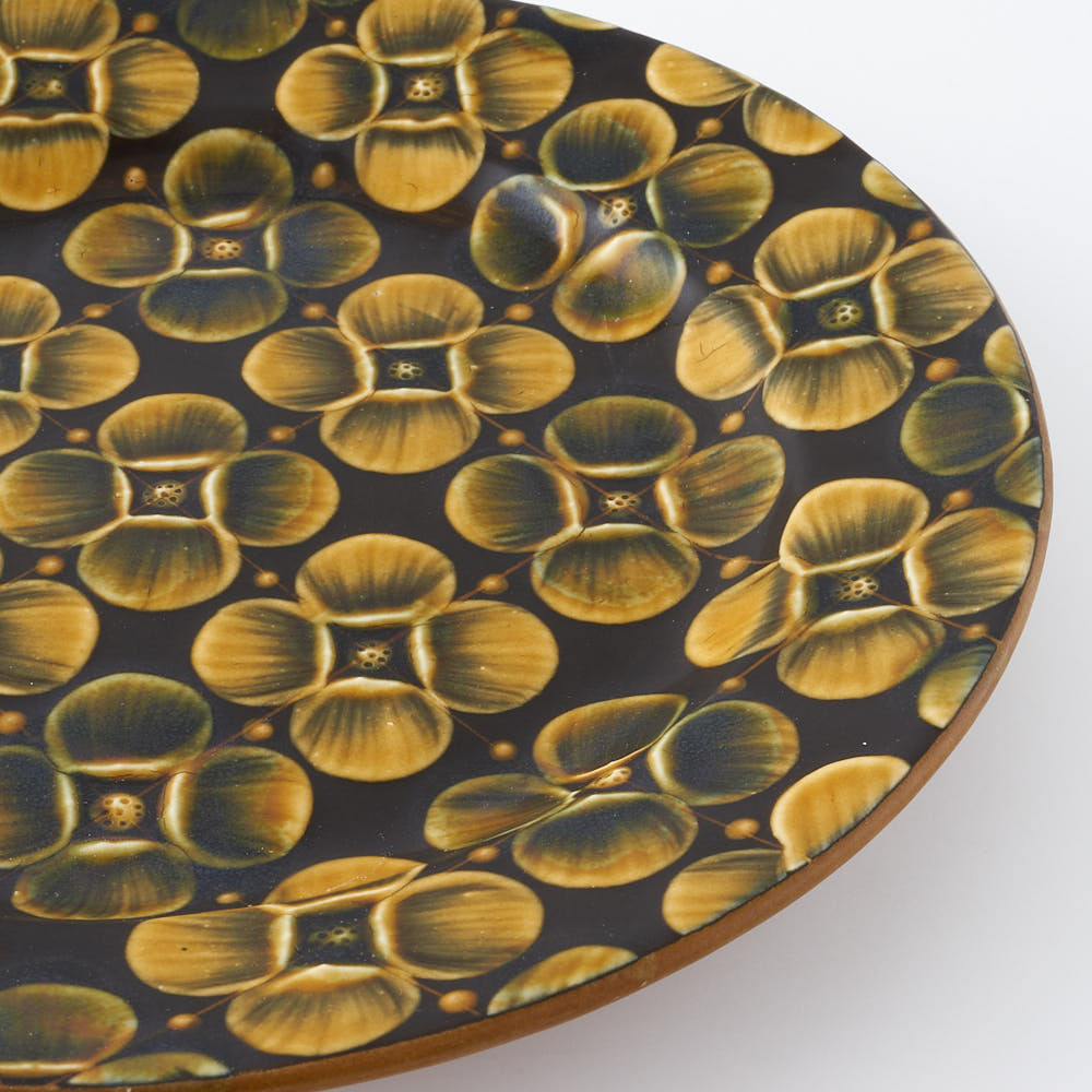 ふくべ窯 飴釉花水木 大皿 ¥16,500 大人の焼き物