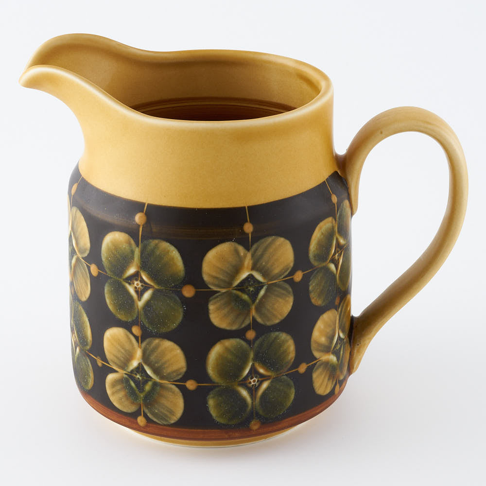 ふくべ窯　飴釉花水木　ピッチャー