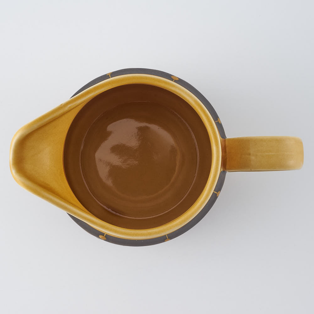 ふくべ窯　飴釉花水木　ピッチャー