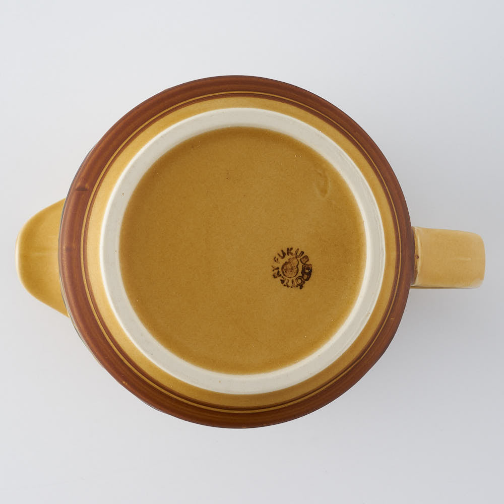 ふくべ窯　飴釉花水木　ピッチャー