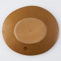 ふくべ窯　飴釉すずらん　オーバルプレート