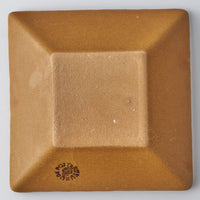 ふくべ窯　飴釉すずらん　角小鉢