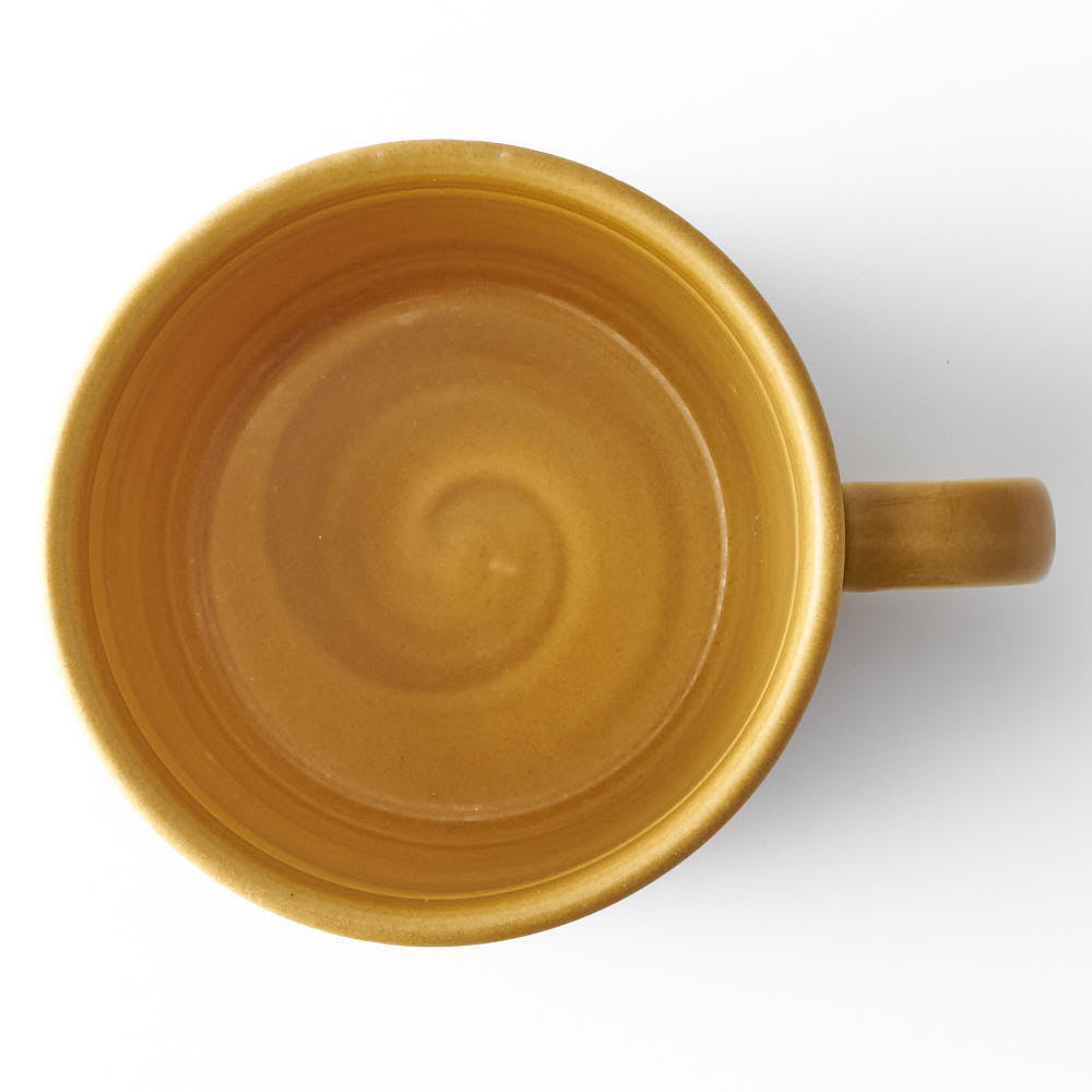 ふくべ窯　飴釉シャクヤク　スープカップ