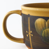 ふくべ窯　飴釉シャクヤク　スープカップ