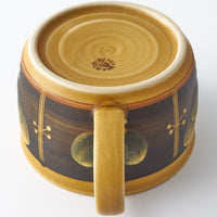 ふくべ窯　飴釉シャクヤク　スープカップ