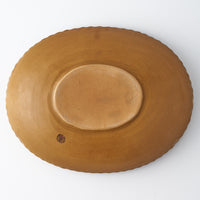 ふくべ窯　飴釉シャクヤク　大鉢