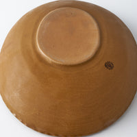 ふくべ窯　飴釉シャクヤク　大鉢