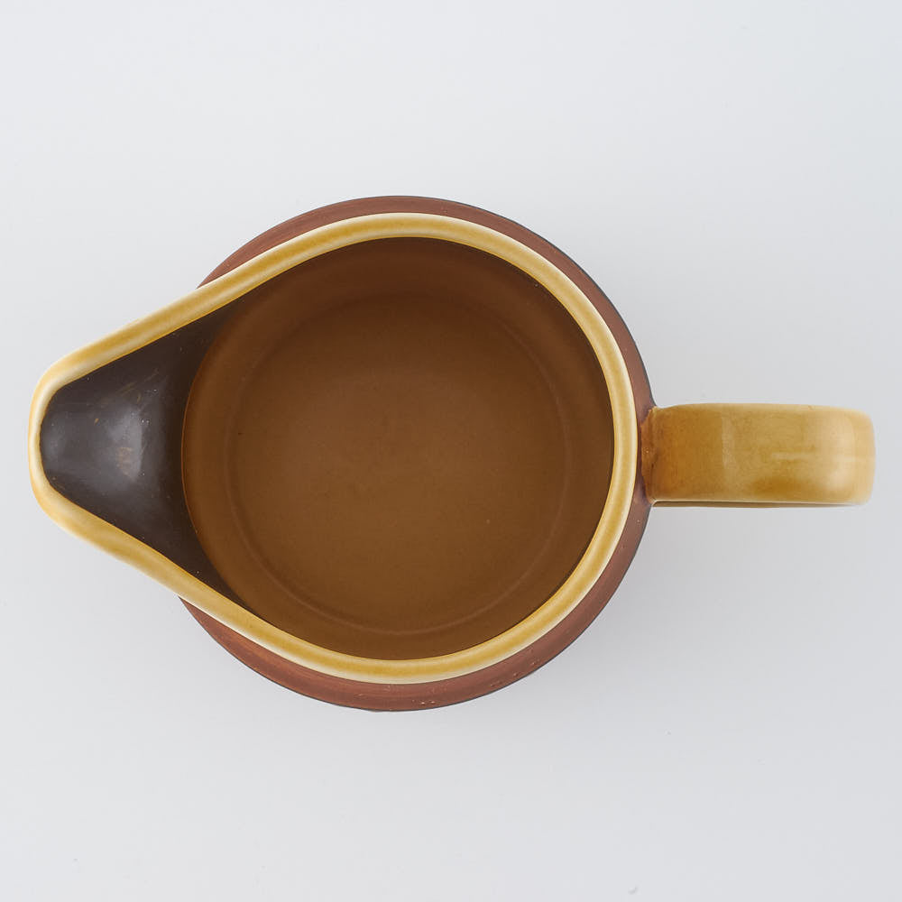 ふくべ窯　飴釉椿　ピッチャー