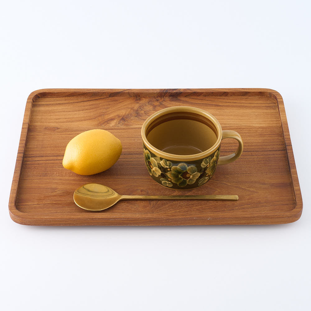 ふくべ窯　飴釉アネモネ　スープカップ