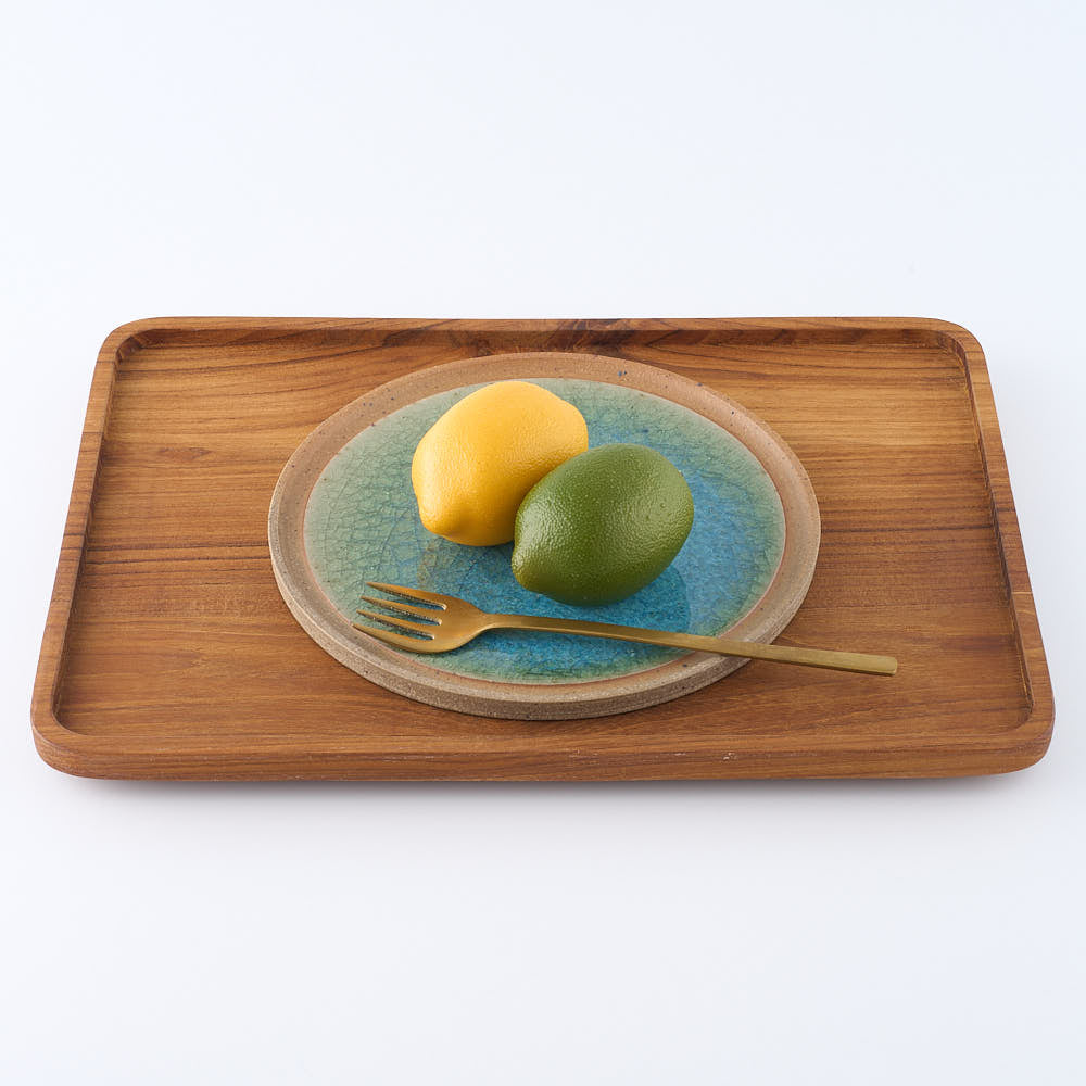 工房橙　作家　鈴木隆　みかん灰釉平皿No.1