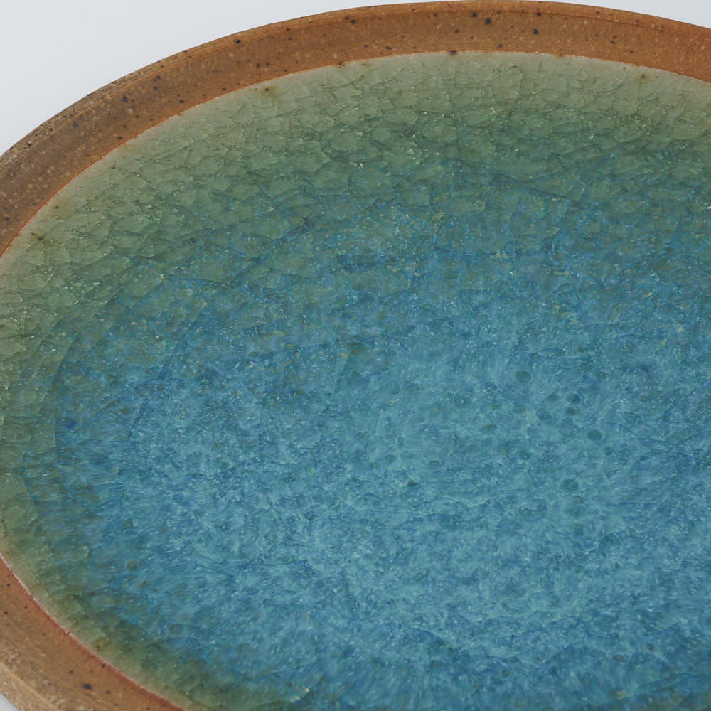 工房橙　作家　鈴木隆　みかん灰釉平皿No.1