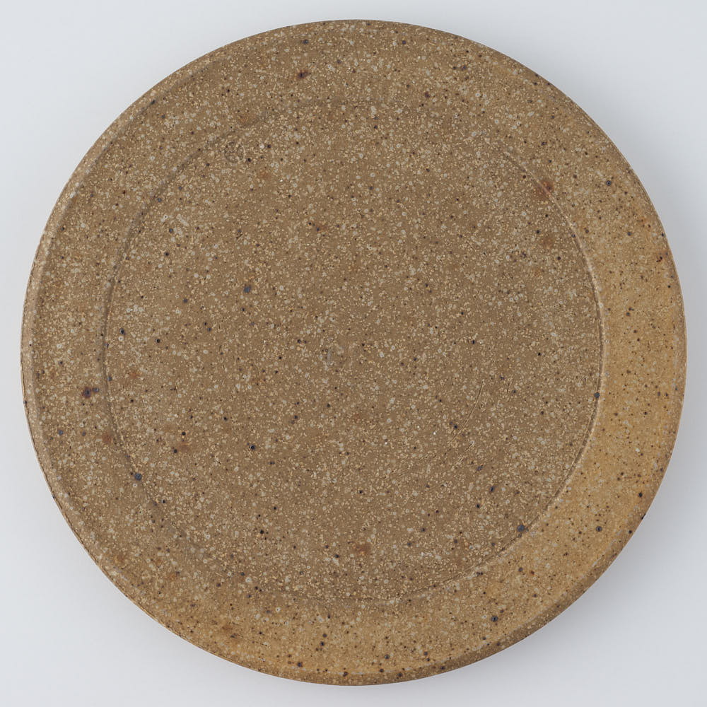 工房橙　作家　鈴木隆　みかん灰釉平皿No.1(小)