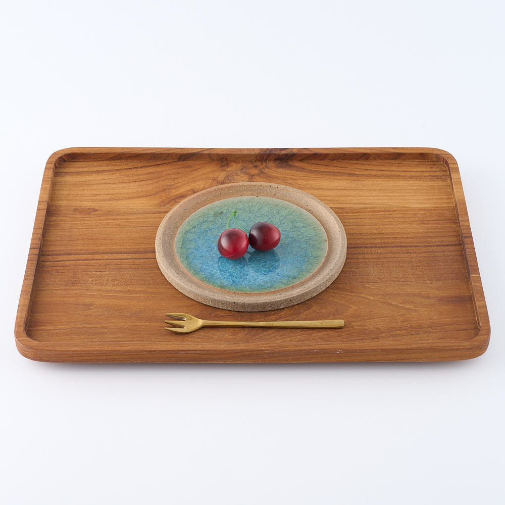 工房橙　作家　鈴木隆　みかん灰釉平皿No.1(小)