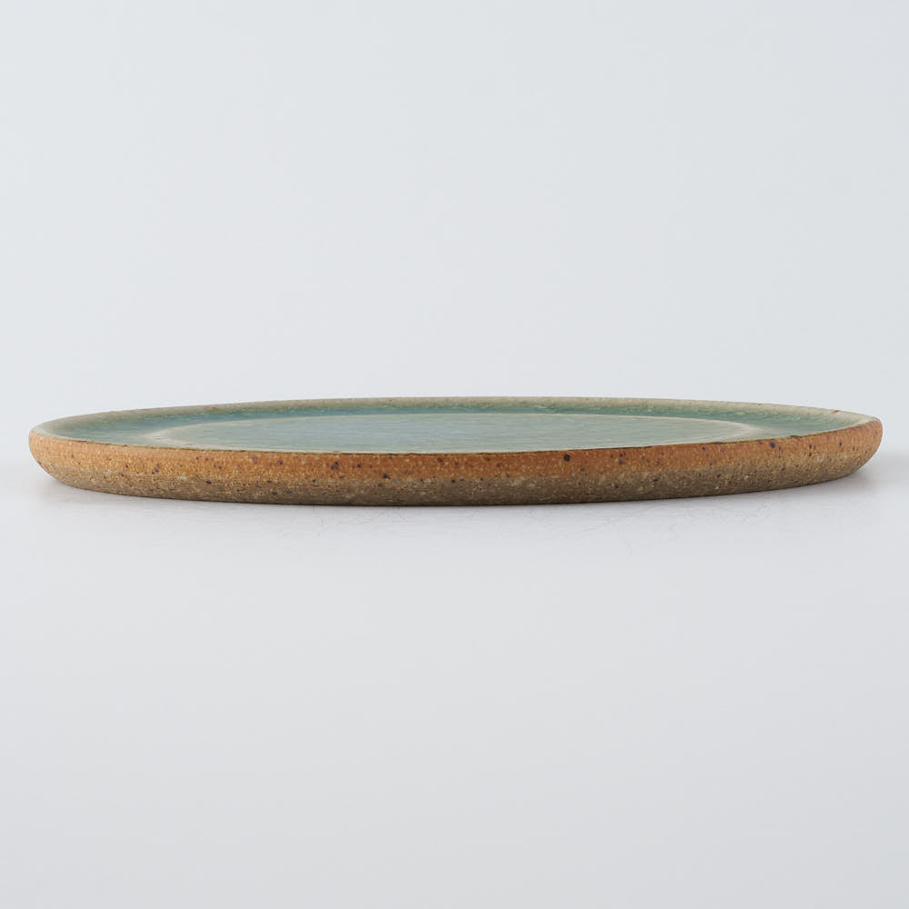 工房橙　作家　鈴木隆　みかん灰釉平皿No.2(小)